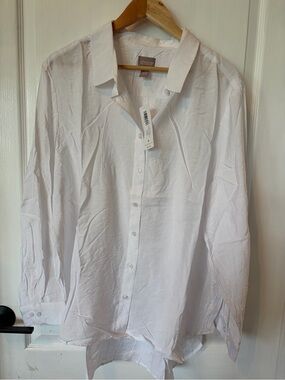 Chico's women's White Button-Front Dress Shirt